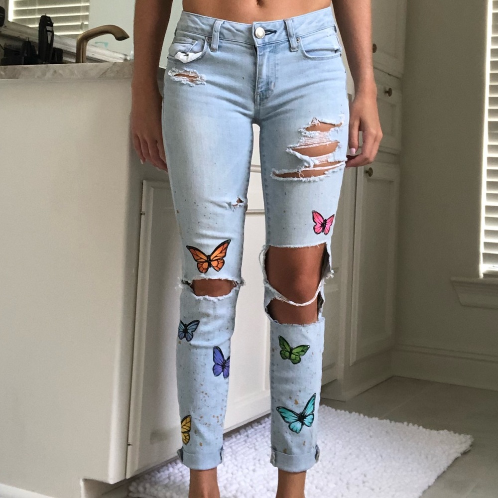 Hand Painted Jeans
